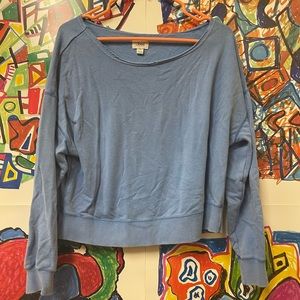 Jenni Intimate Blue Off the Shoulder Sweater